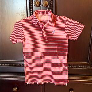 Red Striped Kids Polo Shirt